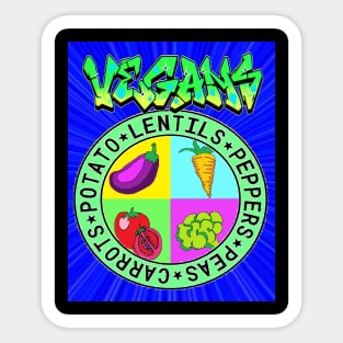 vegan graffiti Sticker